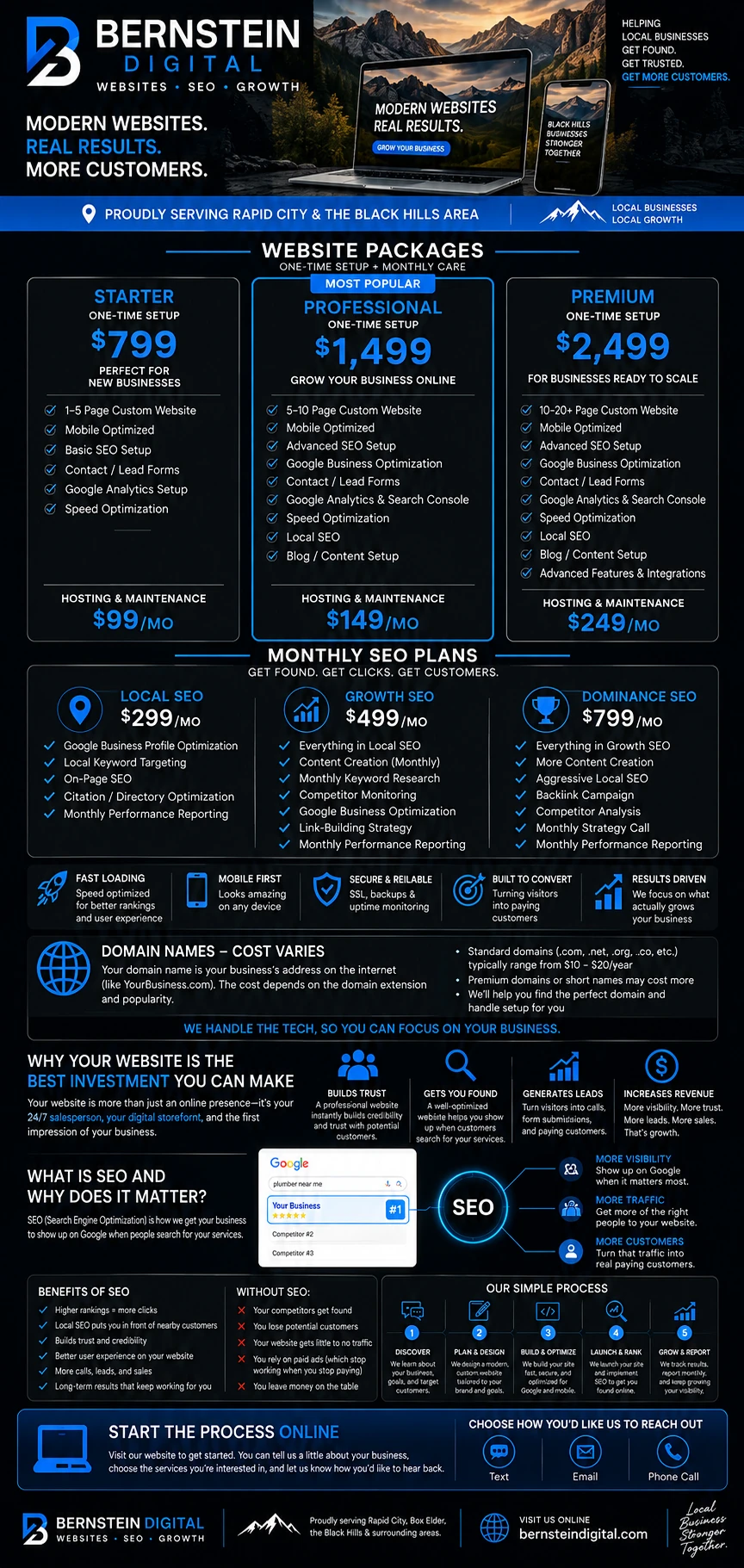 Bernstein Digital Rapid City South Dakota Website Design Pricing